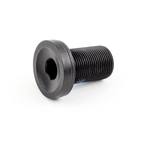 The Kink Pillar Spindle Bolt is a 22mm black metal bolt, featuring a hexagonal socket head and threaded shaft, showcased on a white background.