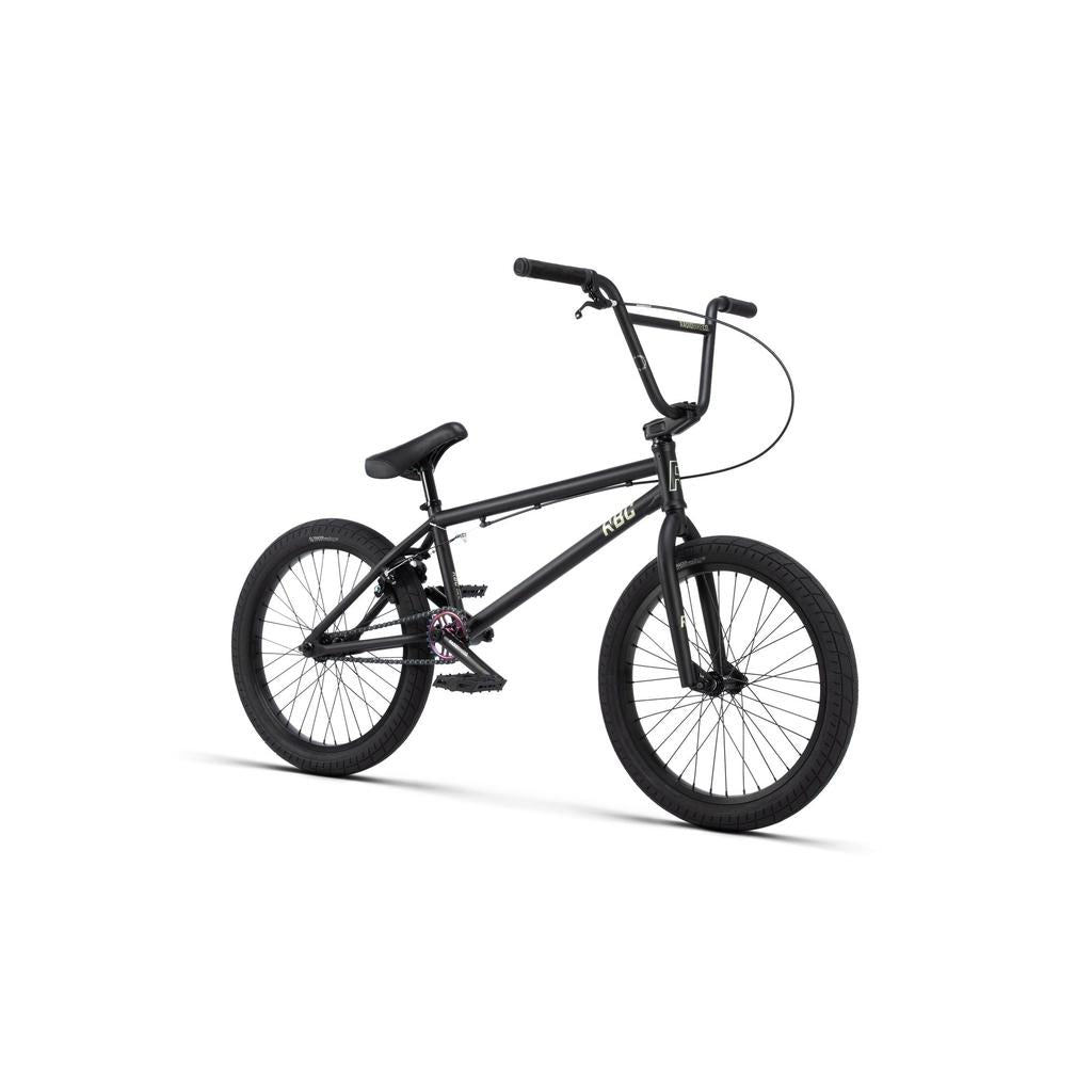 The Radio Evol XL 20 Inch Bike is a black entry-level BMX with a straight top tube, thick tires, and upright handlebars, shown on a white background.