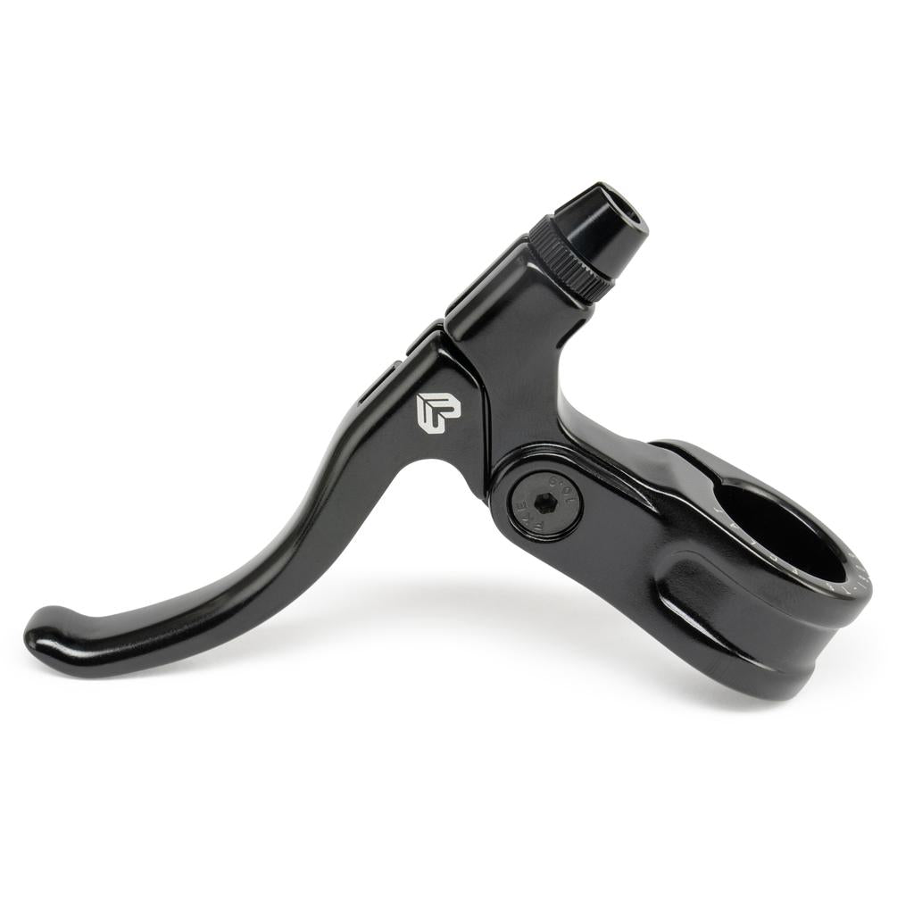 Eclat Sniper V2 U Brake Lever in black, featuring a mounting clamp and adjustment barrel, displayed on a white background.