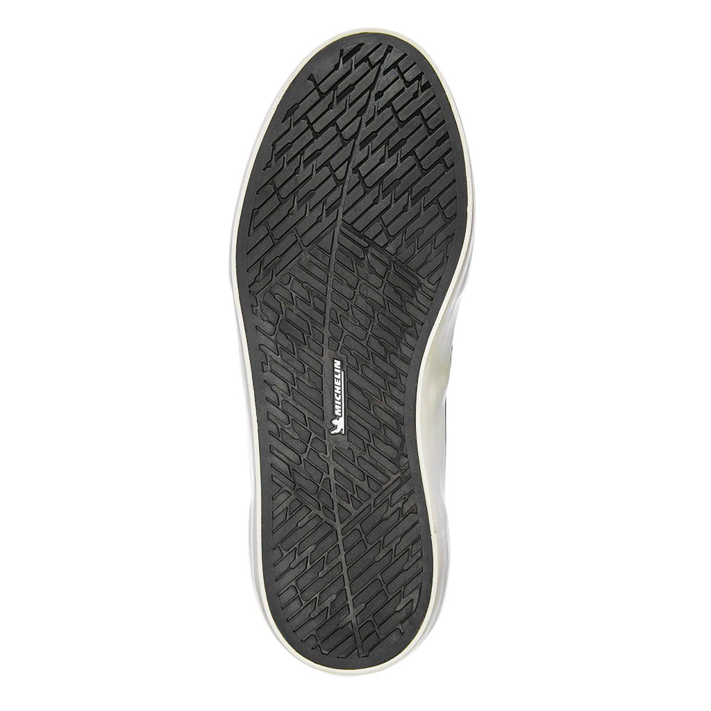 A black and white Etnies Marana Slip XLT - Black/Olive sneaker with Michelin tread sole on a white background.