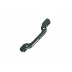 A black Baradine PM for IS Disc Brake Adapter featuring two mounting holes on each end.
