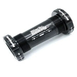 A Black Bearing B5 BSA 29mm DUB bottom bracket adapter with white text and markings, designed for compatibility with 5DEV cranks.