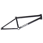 Black Federal Lacey 3 BMX frame featuring a white "Federal" logo and investment cast dropouts, displayed on a white background and viewed from the side.