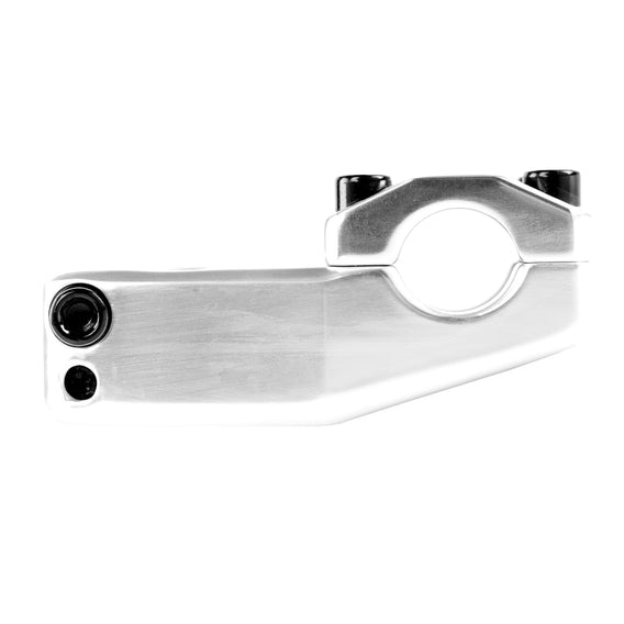 The Federal Element V2 Top Load Stem features a sleek aluminum design with two black bolts on top and one on the side, providing excellent reach for optimal performance.