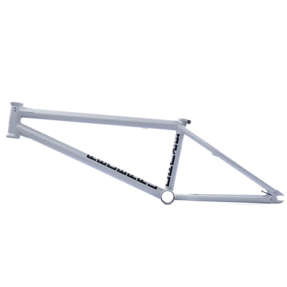Side view of the Federal Bruno ICS2 Frame in white 4130 Chromoly, with black downtube lettering, classic triangular design, and visible mounting points.