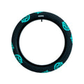 Black With Teal Logos