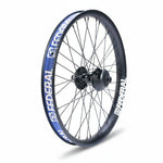 The Federal X Eclat FM Shift Hybrid Custom Wheel features a black BMX hub with black spokes and a blue Federal Aero rim branded "FEDERAL" in white, shown on a white background.