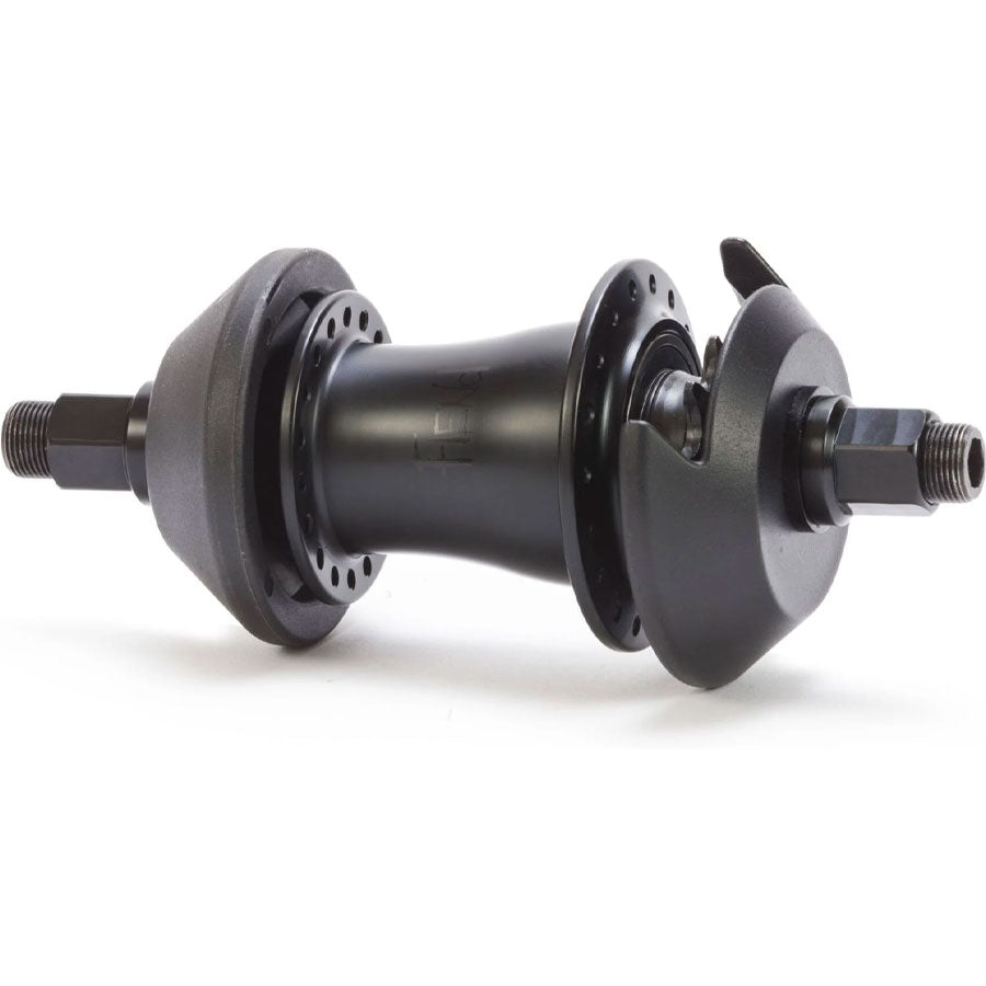 A black Fiend Cab V2 Freecoaster Hub (9T) with a CNC machined alloy on a white background.