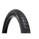 The Fly Bikes Fuego 18 Inch Tyre STD, with its smooth and textured tread pattern and sidewall protection for durability, is displayed against a plain white background.