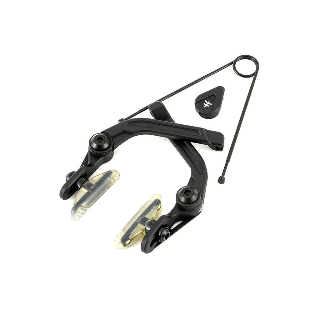 Fly Bikes Manual Springhanger CNC Brake Calipers / Flat Black / Clear Pads