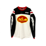 S&M Retro Oval Race Jersey long sleeve jersey with new school fabrics.