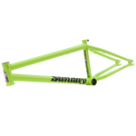 A green Sunday Street Sweeper bike frame with the word sundae on it.