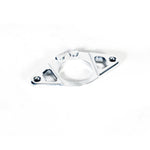 The Colony Gyro Plate is a CNC-machined silver metal mounting bracket crafted from 6061T6 Alloy. It features three screw holes, ideal for securely fastening components.