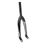 Introducing the Ikon Pro 20 Inch 20mm Carbon Fork, crafted from Toray UD carbon fibre for ultimate durability and performance. This sleek black and white fork features brand text on the sides, designed to excel on supercross tracks while adding a touch of style to your ride.