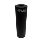 The Stranger ISM Chromoly Peg (Each) is a black cylindrical peg with a hollow center and "Stranger" in white on the top edge, ideal for ISM cycles.