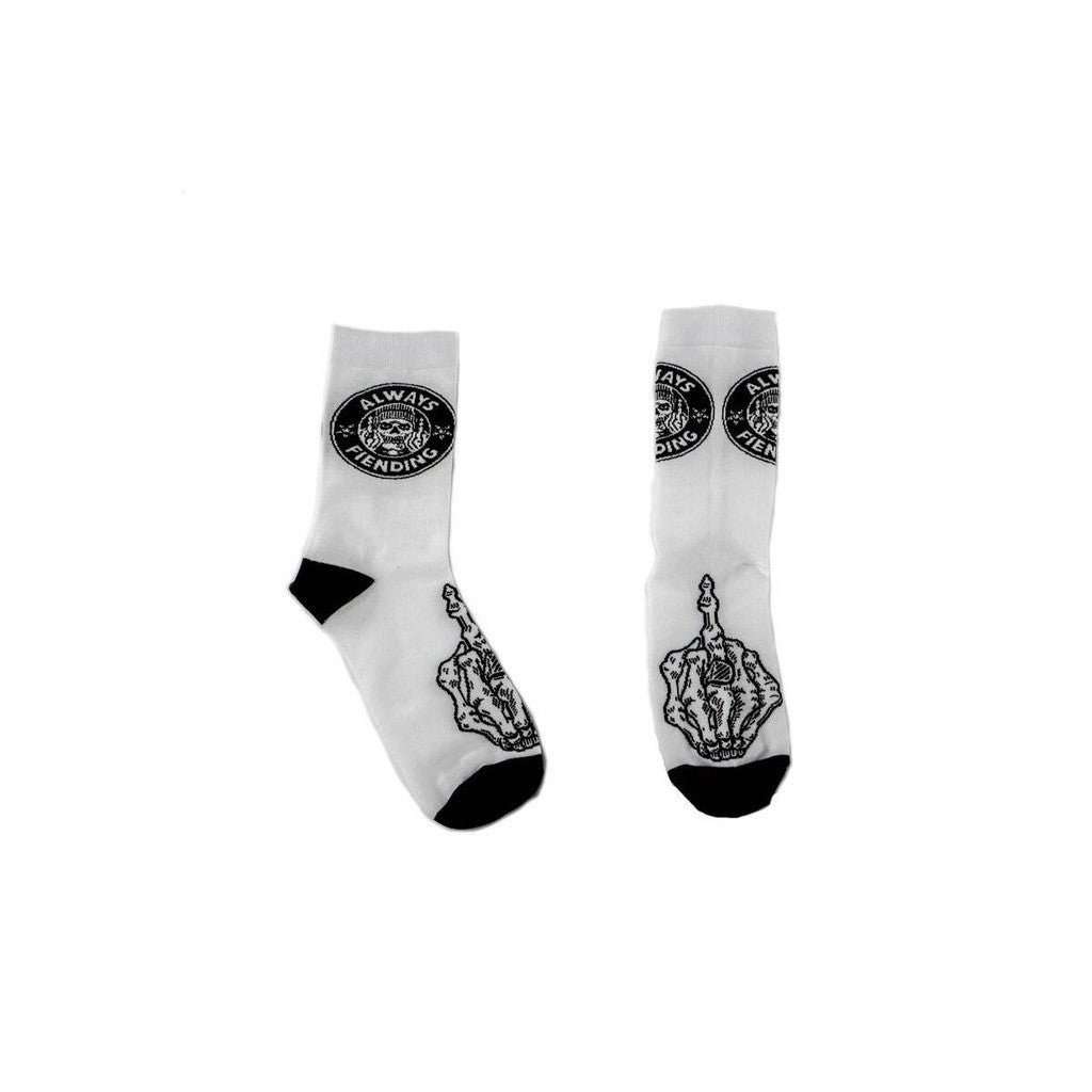 Fiend AF Sock / White