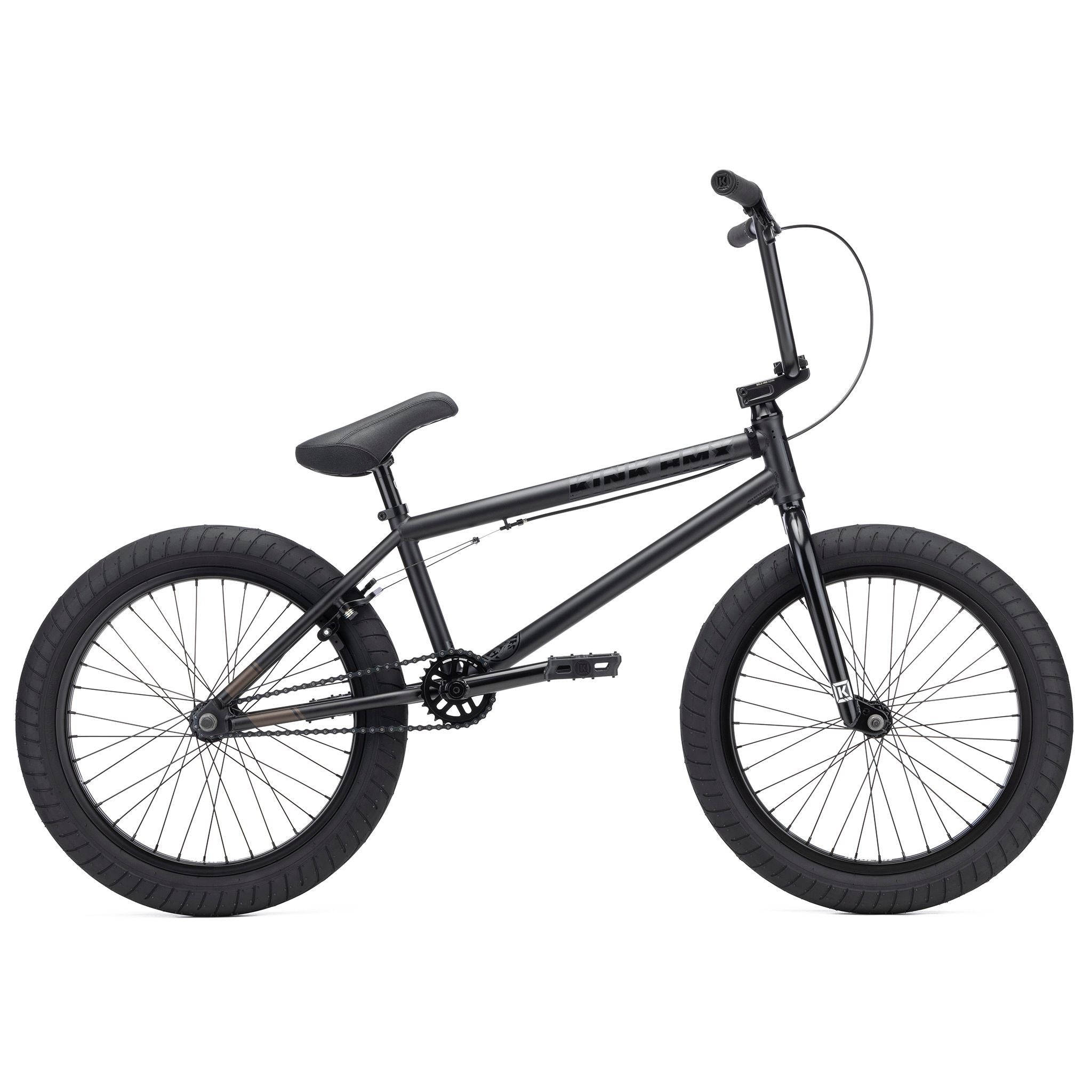 The Kink Whip 20 Inch Bike (2026) boasts a durable chromoly frame, thick tires, straight handlebar, and pegs on both wheels against a plain white background. With sealed bearings for smooth rides, it's ideal for biking enthusiasts.