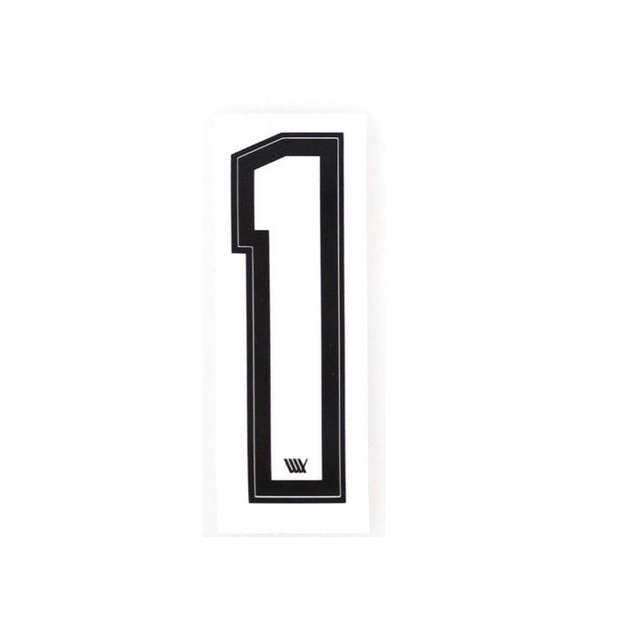 LUXBMX Race Number / White / Black / 1