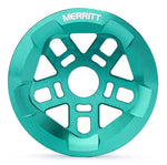 Teal Merritt Brandon Begin Guard Sprocket isolated on a white background.