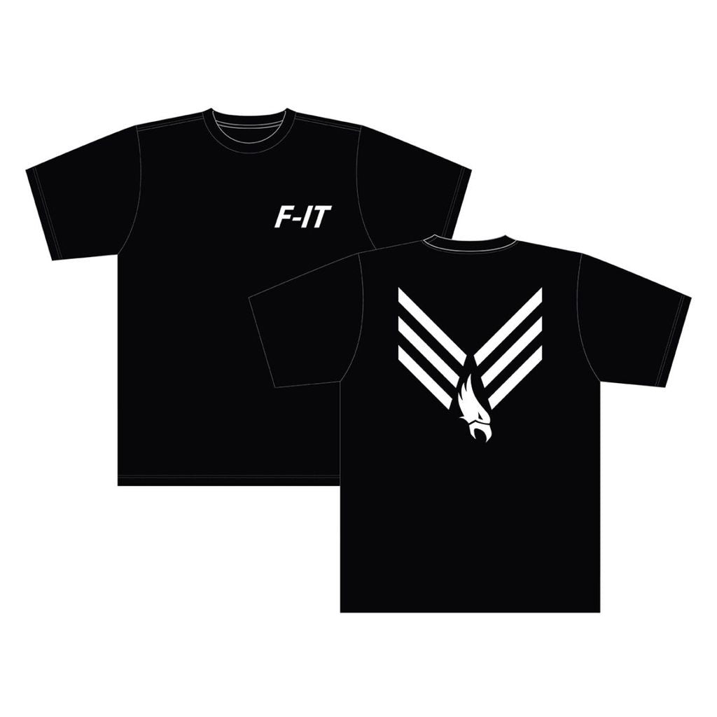 A Fit Bike Co Metal Eagle T-Shirt with the word "fit" on it.