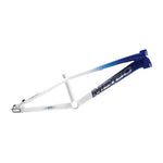 The Meybo 2026 Holeshot Junior Frame is a white and blue BMX race frame with "MICYBO" branding, made from 6061 T-6 hydroformed aluminum, shown on a white background.