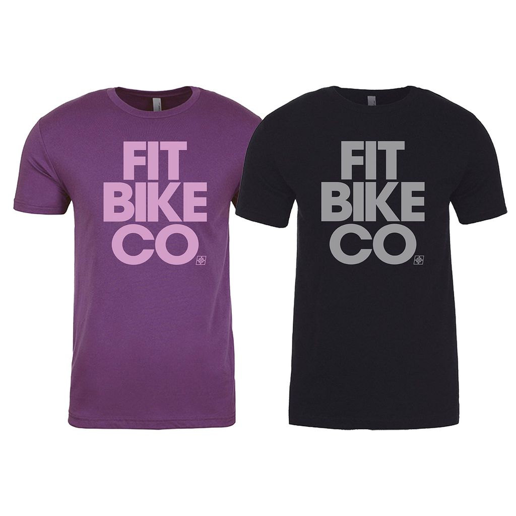 Let em know with two Fit Bike Co Stacked T-Shirts.