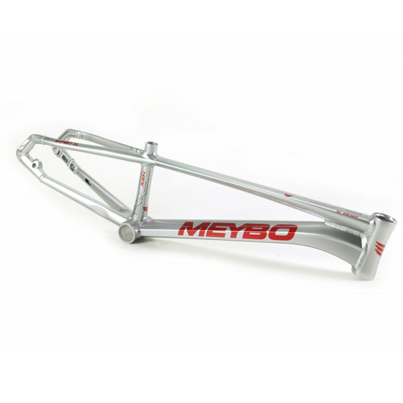 A silver Meybo 2024 HSX Pro XXL Frame with the word met80 on it.