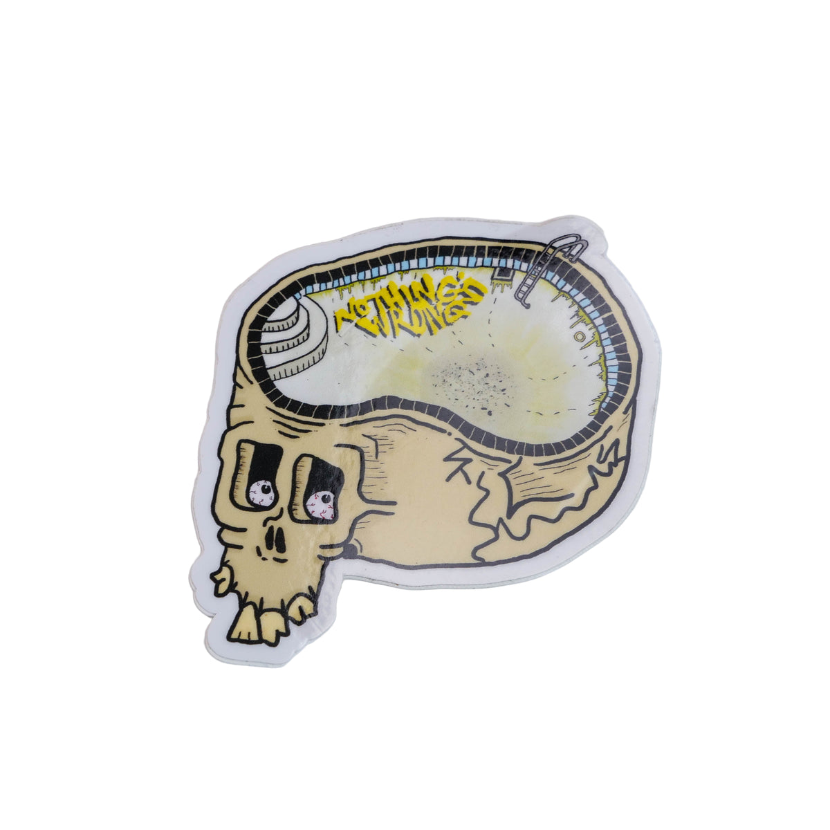 Nothings Wrong Drain Brain Sticker | LUXBMX