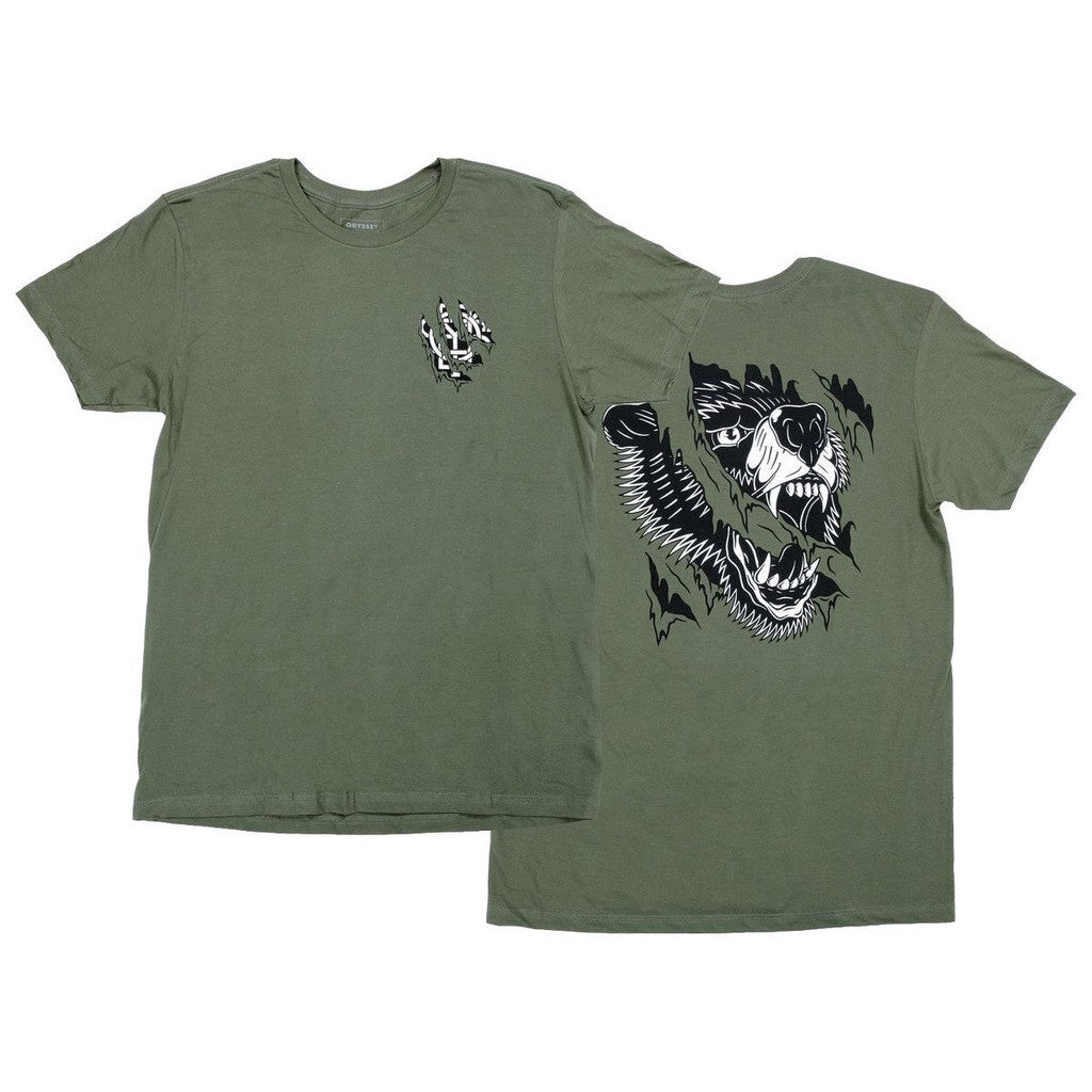 Odyssey Ripped Monogram T-Shirt / Olive / L