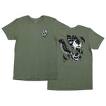 Odyssey Ripped Monogram T-Shirt / Olive / M