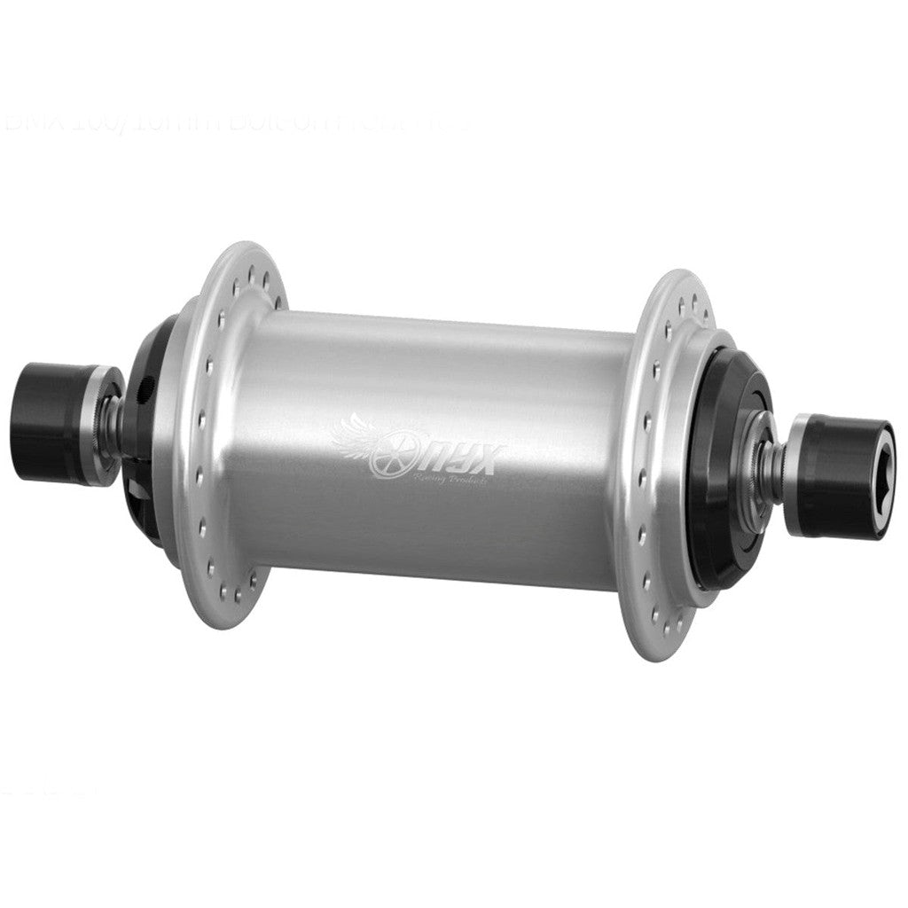 Onyx BMX 100/10mm Bolt-on Solid Front Hub / Clear Ano / 28H
