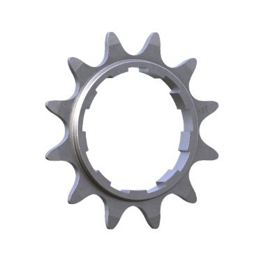 The Onyx Stainless HG Cog Rear Cogs are made from durable silver stainless steel, featuring twelve evenly spaced teeth and a central hole with Shimano Fitment for optimal performance on any terrain.