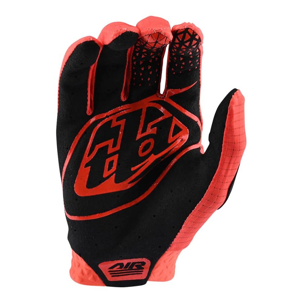 TLD Air Glove Orange and red with the brand logo on the back.