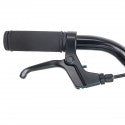 A Position One Mini Bike (2024) handlebar with a black handle on it.