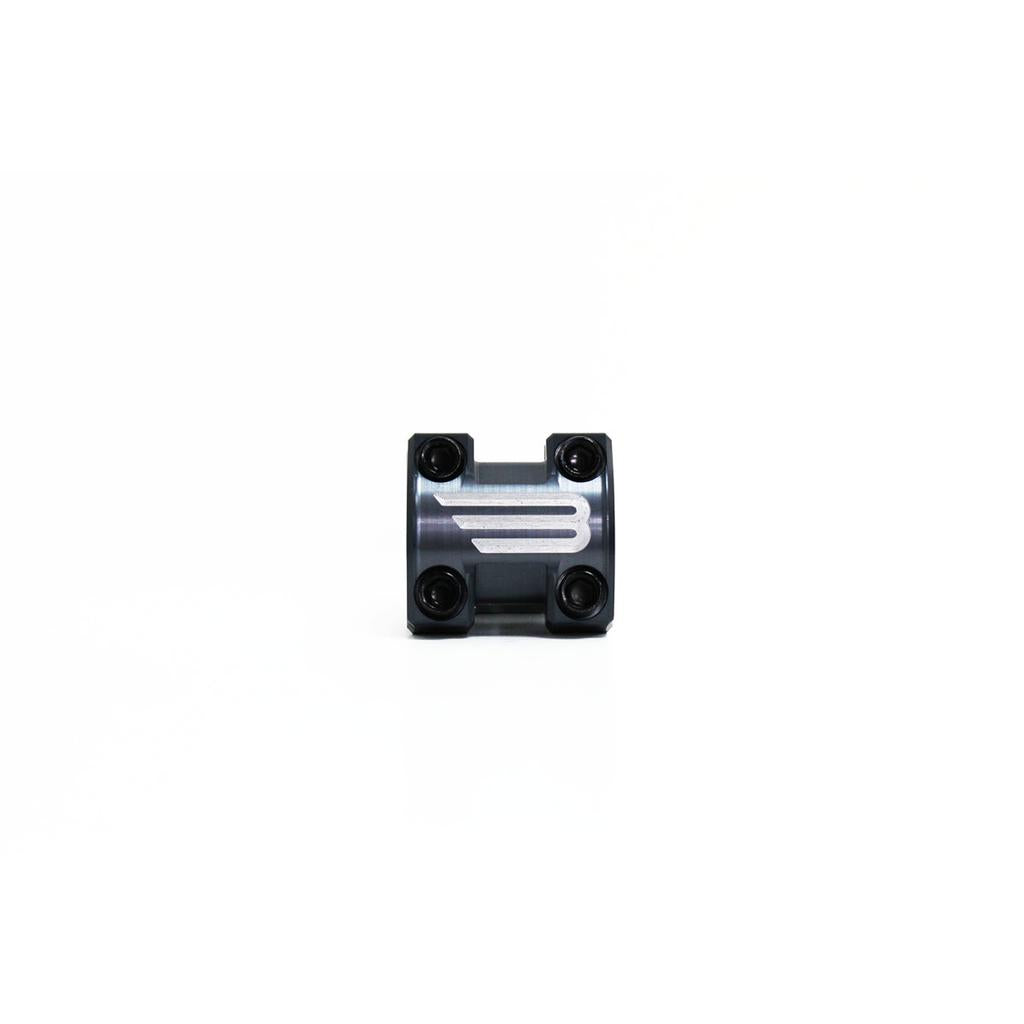 The Beringer Elite Frontload Stem for BMX bikes, shown with four black bolts, is a precision race component displayed against a white background.