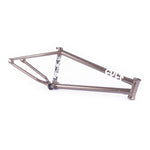 The Cult Walsh Frame (Preston Okert Signature) is a brown metallic BMX frame featuring a white decal on the down tube, shown against a plain white background with no wheels, seat, or handlebars attached.