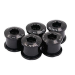 Pride Vortex Aluminium Chainring Bolt - Short Kit / Black / 6.5mm