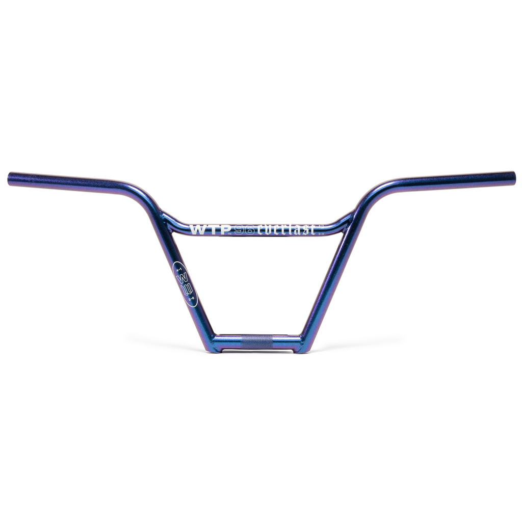 A Wethepeople Everlast Bars in blue with the word 'high' on it, made from 4130 Crmo.
