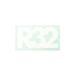 The Odyssey R32 Fork Decal features white "R32" lettering on a light green background, ideal as a replacement or stylish decal.