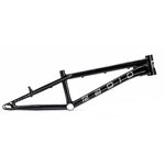 The Radio Raceline Helium 2025 Pro XXXXL Frame boasts a sleek, horizontal design with "Radio" branding and is made from hydroformed 6061 alloy. It features a sliding dropout disc system for improved versatility and performance.