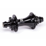 The Radio Sonar Rear MTB Hub is a black rear hub with multiple spoke holes, featuring a prominent logo and the MagnaDrive magnetic pawl retention system for enhanced performance.