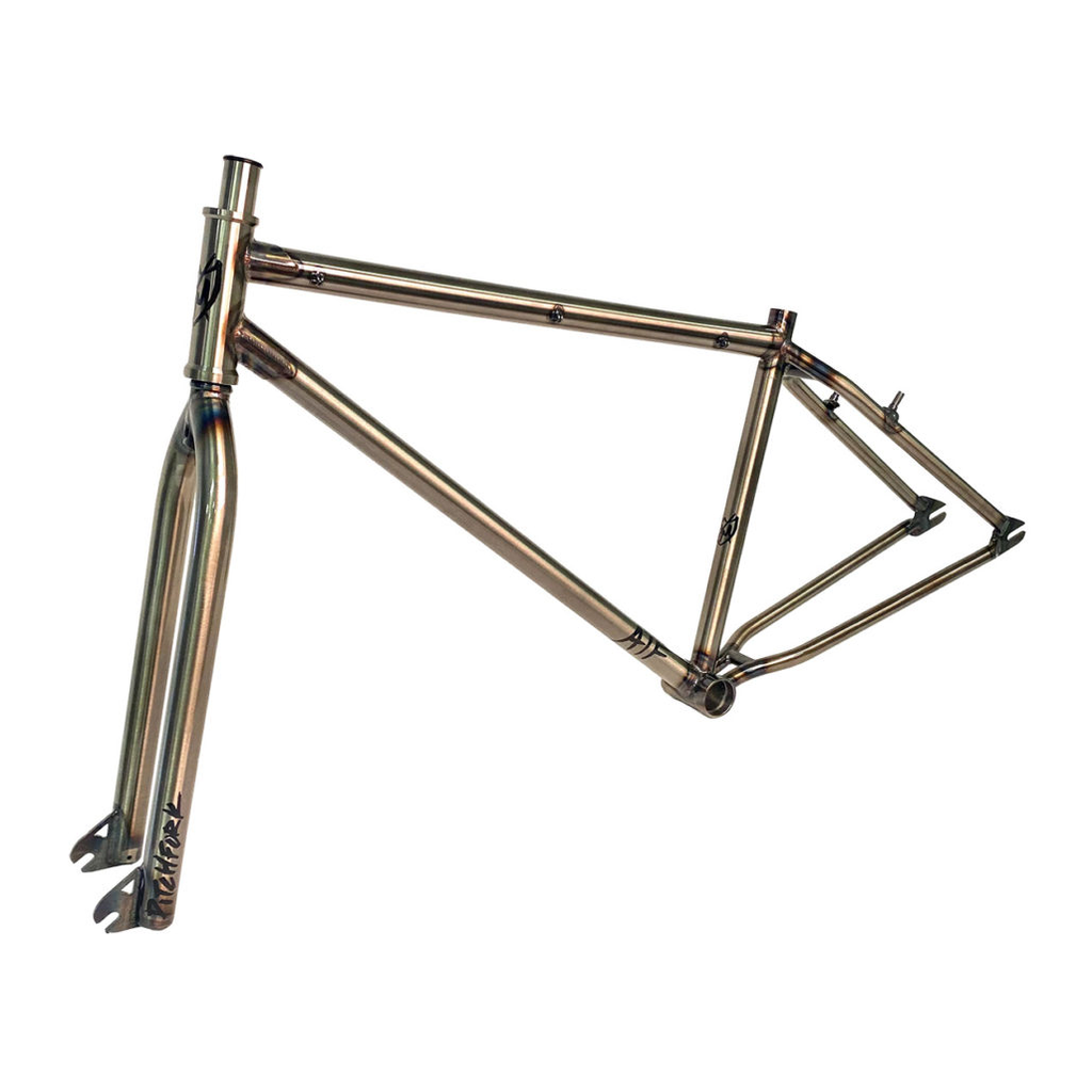 A S&M ATF 29 Inch Frame & Fork Kit with a white background and V-brake mounts.