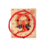 The Odyssey Springfield Brake Kit, with its vibrant red lever and cable set, is beautifully presented on decorative cardboard backing.