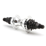 A tough Salt Curse Salt Rear Hub with a black rim, featuring a 9t driver.