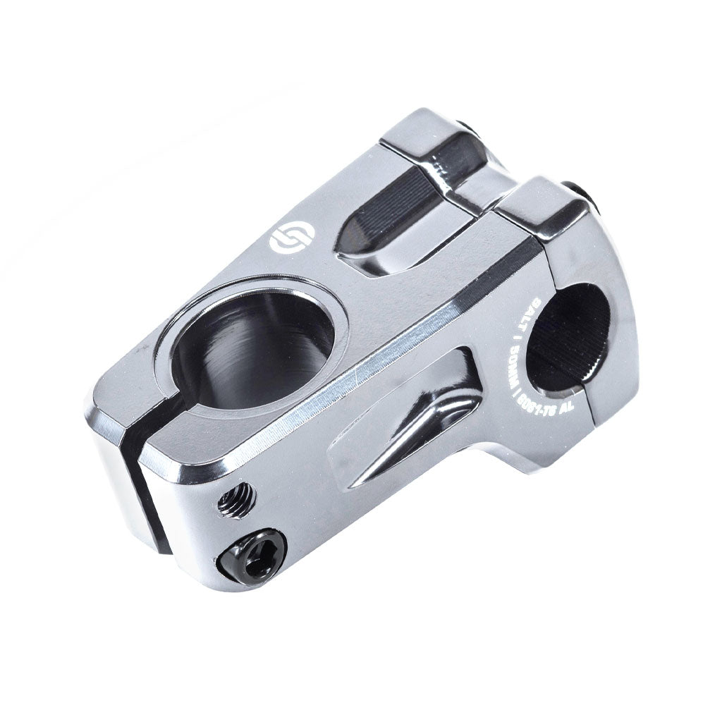 Salt Pro V2 Front Load Stem with STC clamping technology, isolated on a white background.