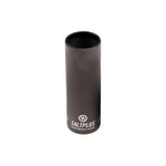 The Salt Plus HQ Peg (Each) is a black BMX bike peg with a lightweight design, featuring "Saltplus" and "heat-treated" text detailing on its side. It is crafted from heat-treated chromoly.