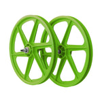Two Skyway Tuff 6 Spoke Wheelsets on a white background.