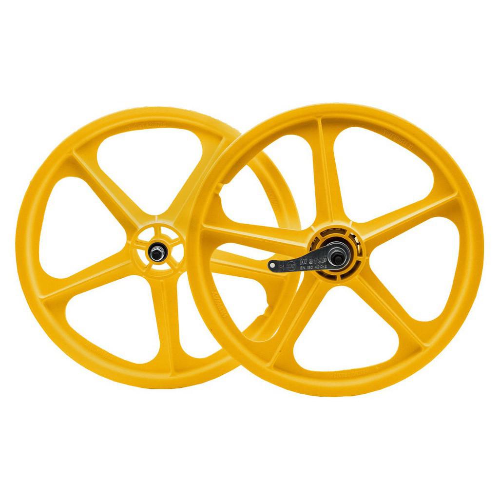 Skyway Tuff II Coaster Wheel Set / Yellow / 20 x 1.75 / RHD