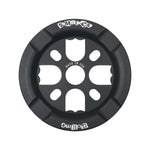 The S&M Goring Guard Sprocket is a black, round BMX sprocket with a cut-out design, CNC machined from 6061 T-6 alloy. It features “GOring” and “S&M BIKES” logos and is marked “MADE IN USA” at the center.