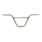 The S&M Sandbar (Dave Krone) Handlebar, with its crossbar made of durable chromoly tubing and a sleek metallic finish, stands out against the pristine white background.